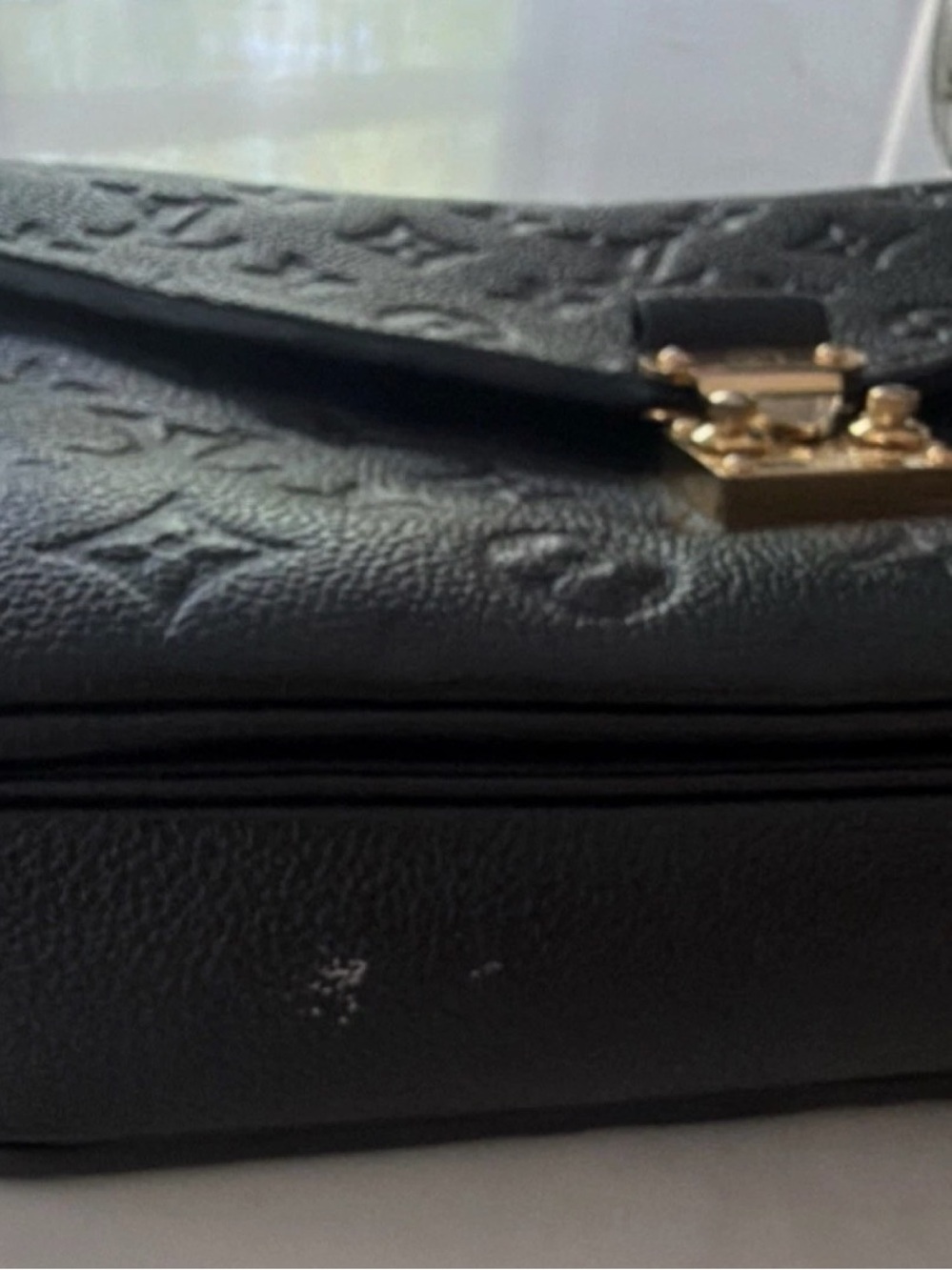 Louis Vuitton Black Monogram Empreinte Pochette Metis with Gold Hardware - Picture 3 of 11